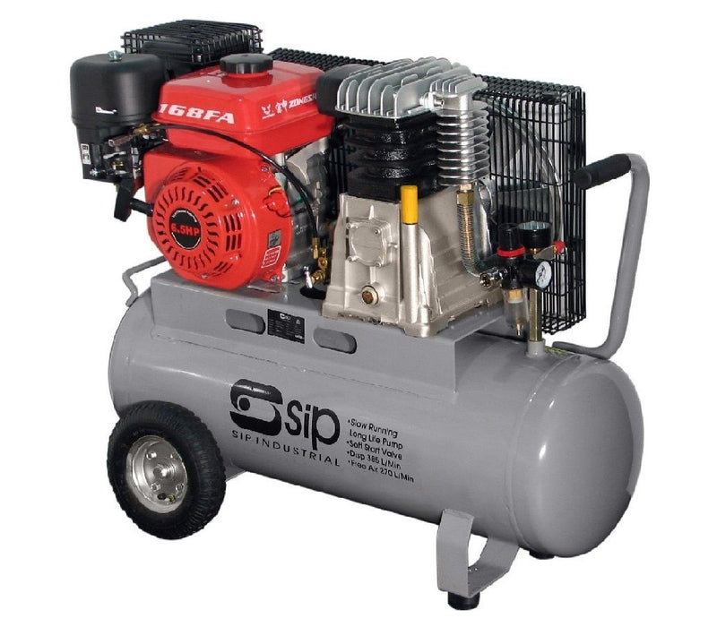 SIP TOOLS 6.5HP 50LTR PETROL TRADESMAN BELT DRIVE AIR JOB SITE COMPRESSOR SIPC650BP