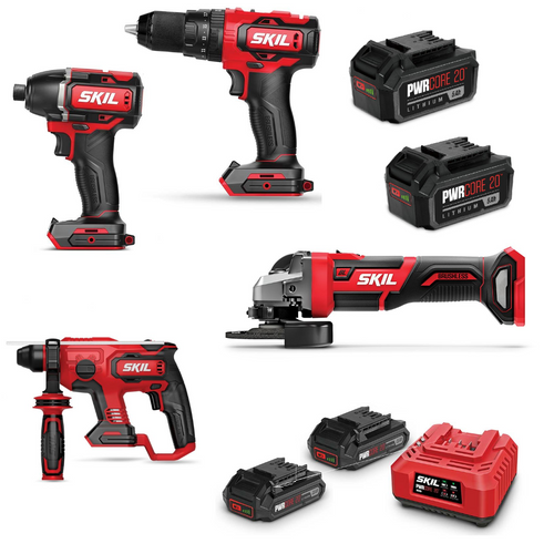SKIL  20V BRUSHLESS CORDLESS COMBO KIT-4PCE