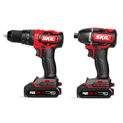 SKIL 20V BRUSHLESS HAMMER DRILL & IMPACT DRIVER KIT-CB7483E-20