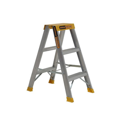 Gorilla SM003-PRO Double sided A-frame ladder 3 Step (0.85m) Pro-Lite Aluminium 150kg Industrial