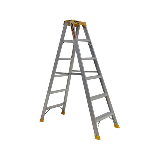 Gorilla SM006-PRO Double sided A-frame ladder 6 Step (1.74m) Pro-Lite Aluminium 150kg Industrial