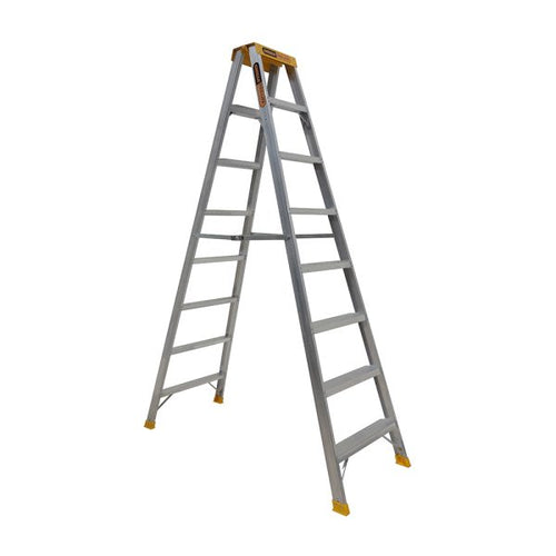 Gorilla SM008-PRO Double sided A-frame ladder 8 Step (2.35m) Pro-Lite Aluminium 150kg Industrial