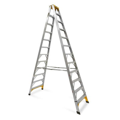 Gorilla SM012-HD Double sided A-frame ladder 3.6m (12ft) Aluminium 180kg Heavy Duty Industrial