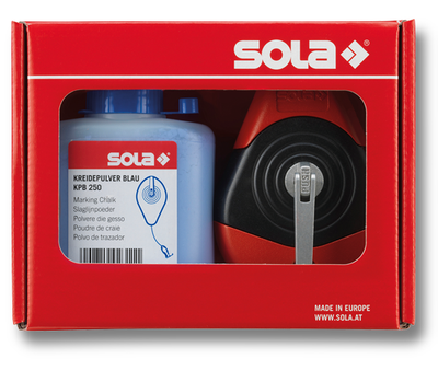 SOLA Premium Chalk Line & Powder With Colour Pigment 250g Combo Kit-Blue CLP30SETB