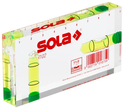 SOLA Premium Small Acrylic Glass Spirit Level R102 -JTD