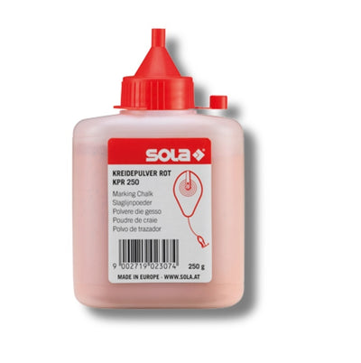 SOLA Premium Chalk Powder With Colour Pigment 250g-Red KPR250
