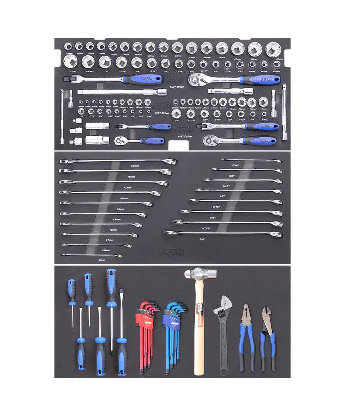 SP Tools SP50027 133pc Metric SAE Tool Kit