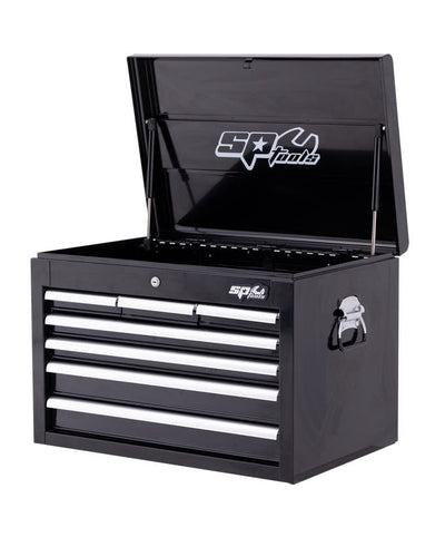 SP Tools SP40102 Custom Series Deep 7 Drawer Tool Box Black Chrome