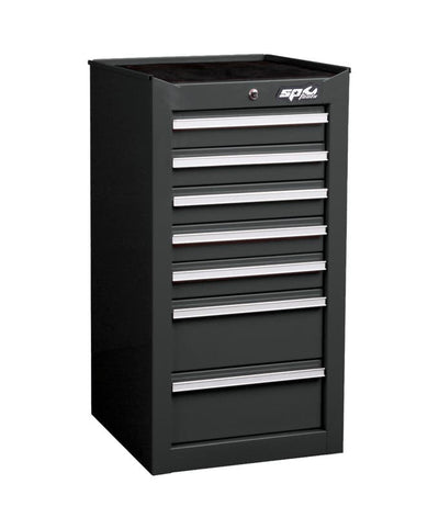 SP Tools SP40131 Custom Series 7 Drawer Side Cabinet Black Chrome