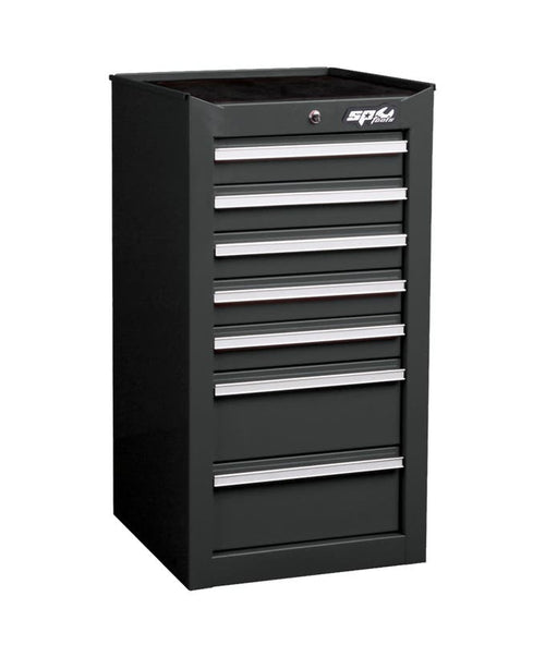 SP Tools SP40131 Custom Series 7 Drawer Side Cabinet Black Chrome