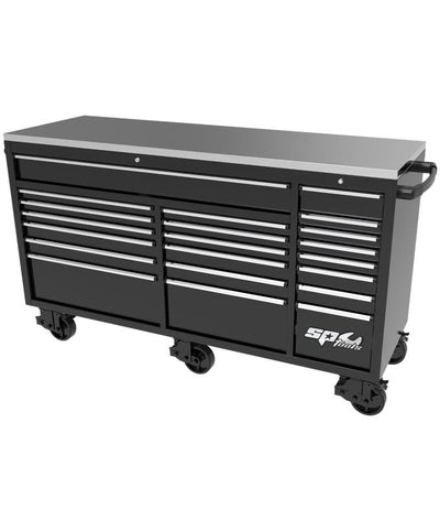 SP Tools SP44825 73in USA Sumo 21 Drawer Roller Cabinet Black Chrome