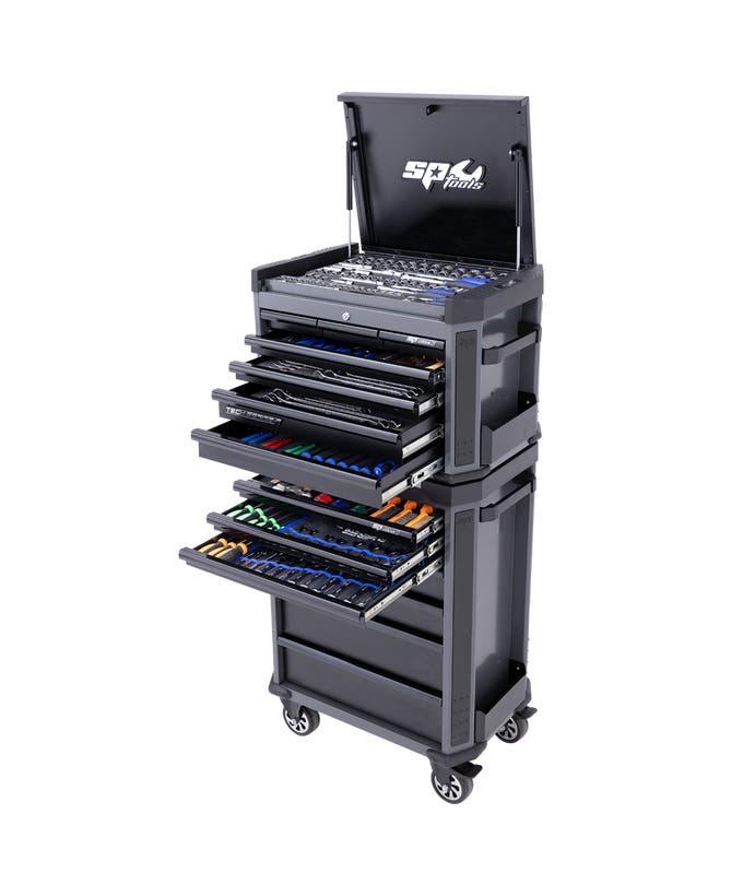 SP Tools SP50444DX 629pc Tech Series Metric SAE Tool Kit Combo Extra EVA Trays