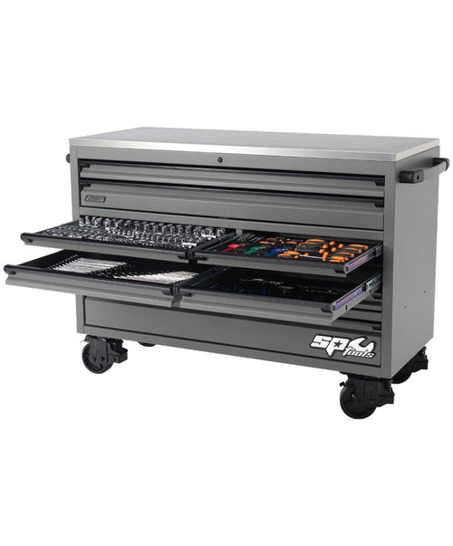 SP Tools SP50807GY 465pc 59in USA Sumo Roll Cab Tool Kit Matte Grey