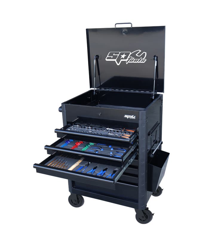 SP Tools SP50835BK 200pc Sumo Service Cart Tool Kit Black
