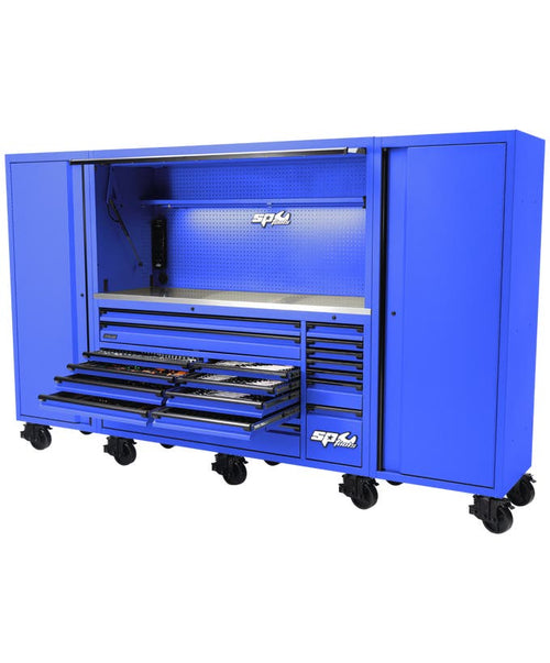 SP Tools SP50857BL 1017pc 128in USA Sumo Workstation Blue Black