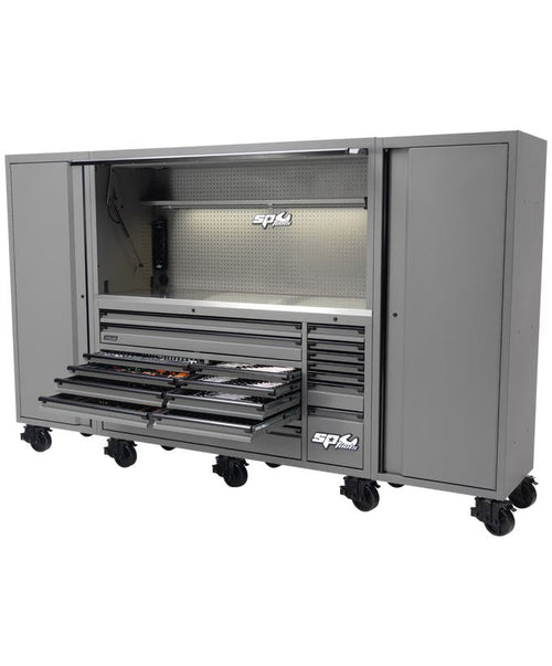 SP Tools SP50857GY 1017pc 128in USA Sumo Workstation Matte Grey Black