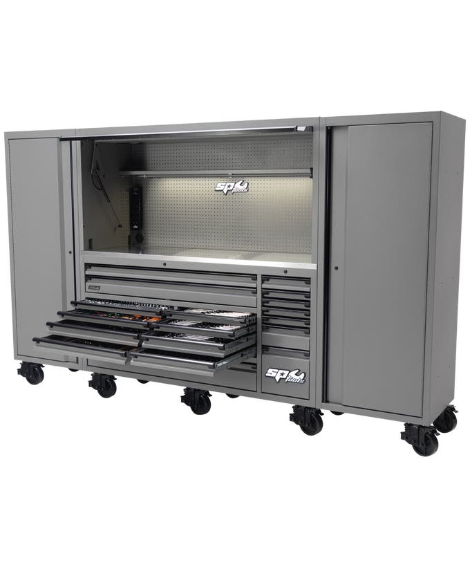 SP Tools SP50857GY 1017pc 128in USA Sumo Workstation Matte Grey Black