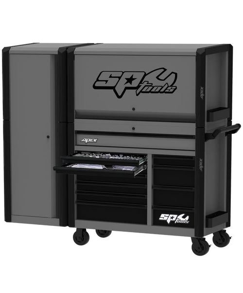 SP Tools SP53002GY 278pc 69in Apex Power Hutch Workstation Tool Kit Grey Black