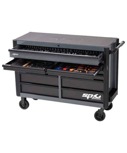 SP Tools SP53115GY 541pc 58in Apex Roll Cab Tool Kit Grey Black