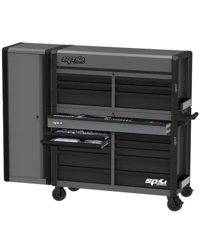SP Tools 543pc 80in Apex Power Hutch Workstation Tool Kit - Grey/Black SP53202GY