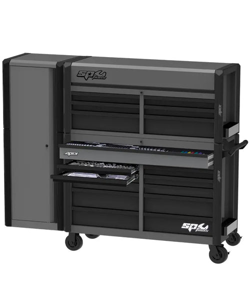 SP Tools 543pc 80in Apex Power Hutch Workstation Tool Kit - Grey/Black SP53202GY