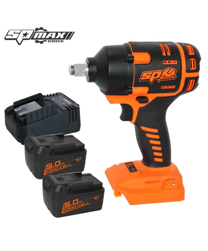SP Tools SP81134 18V Brushless 1/2in Drive Impact Wrench Kit Max Drive