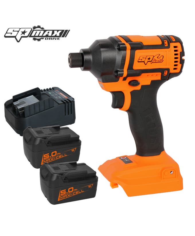 SP Tools SP81147 18V 1/4in Hex Brushless Impact Driver Kit Max Drive