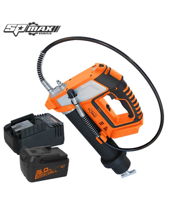 SP Tools SP81523 18V Industrial Grease Gun Kit Max Drive