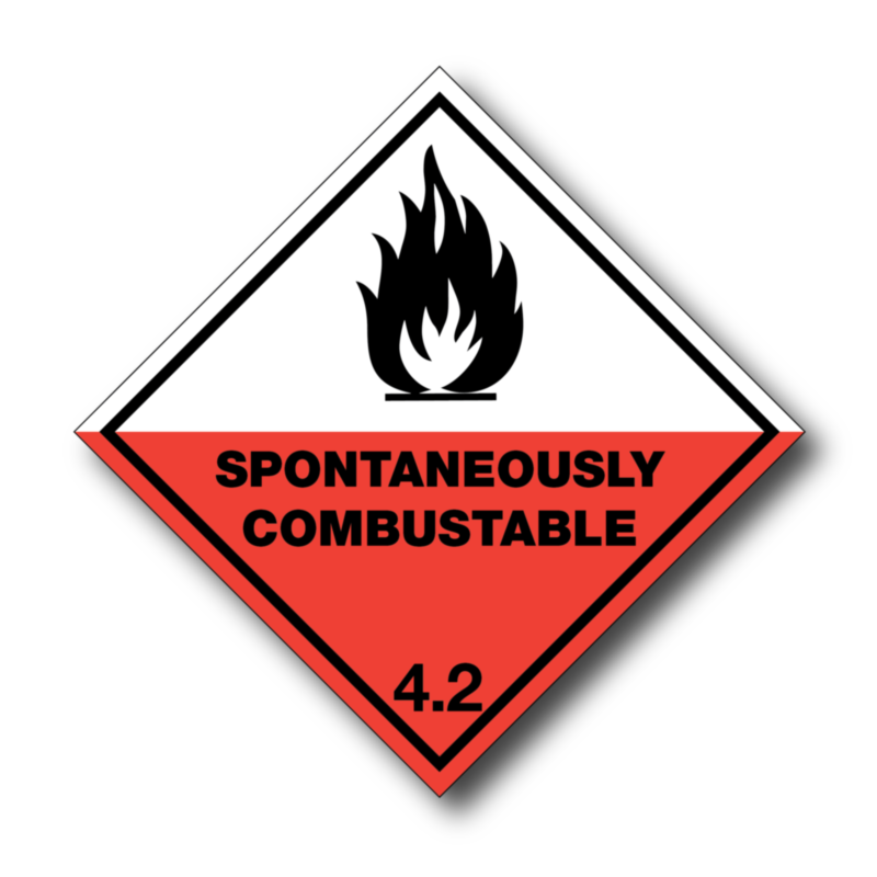 SPONTANEOUSLY COMBUSTIBLE SIGN H4.2