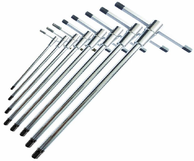 SP TOOL - Slide T Handle Hex Key Set 8 Piece Metric