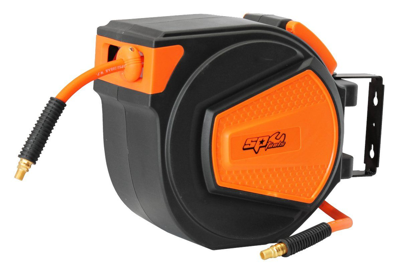 SP Tools SPHR15 15 metre wall mounted retractable compressed air hose reel