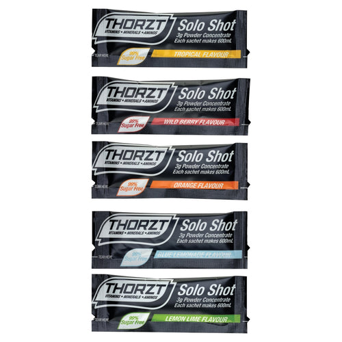 Thorzt Sugar Free Solo Shot - 50 x 3gm Sachets - Mixed Flavours SSSFMIX