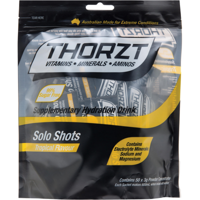 Thorzt Sugar Free Solo Shot - 50 x 3gm Sachets - Tropical SSSFTR