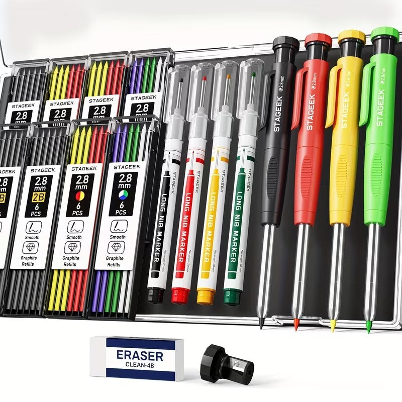 INDUSTRIAL XS Stageek Pencil & Marker with Refills Combo Set-56pce Jumbo Kit- BFD