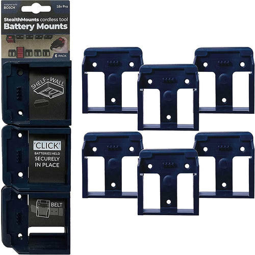 StealthMounts Bosch 18V battery mounts blue 6 pack BMBO18BLU6