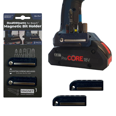 StealthMounts Bosch 18V magnetic bit holders blue 2 pack BH-BO-BLU-2