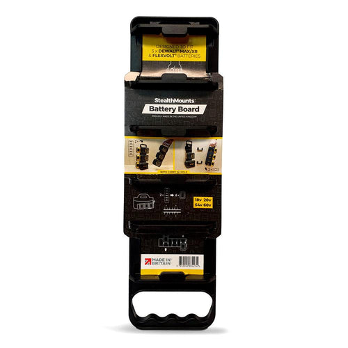StealthMounts DeWalt 20V XR Battery Board with Handle Black BD-DW20-H-1