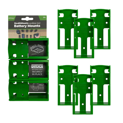StealthMounts Festool 18V Battery Mounts Green 6 Pack BMFT18GRN6