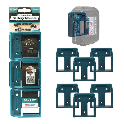 StealthMounts Makita 18V LXT Battery Mounts Blue 6 Pack BMMK18BLU6