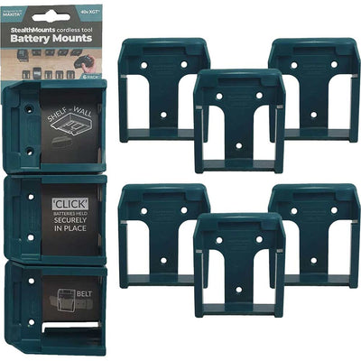 StealthMounts Makita 40V XGT Battery Mounts Blue 6 Pack BM-MK40-BLU-6