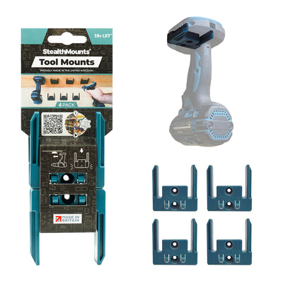 StealthMounts Makita 18V LXT tool mounts teal 4 pack