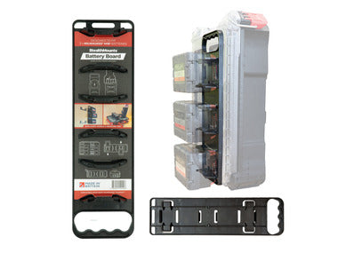 StealthMounts Milwaukee M18 Battery Board with Handle and Feet Black BD-MW18-HF-1