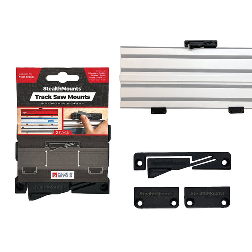 StealthMounts Track Saw Rail Mount Black 2 Pack OM-TRM-BLK-2
