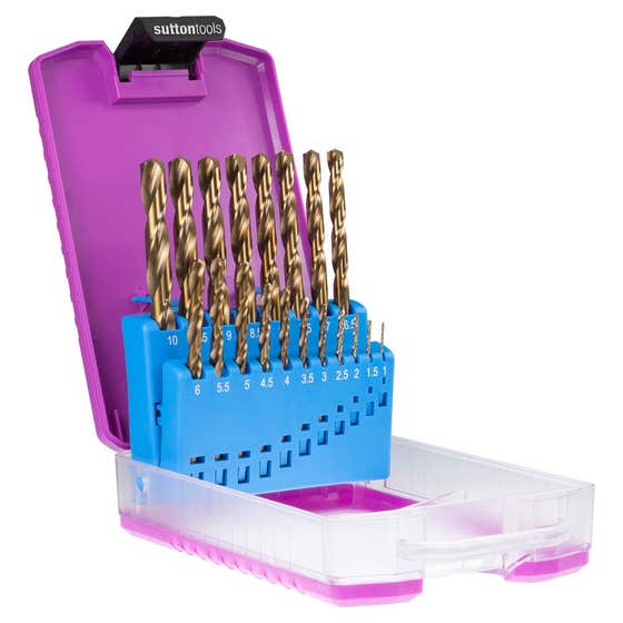 Sutton Tools HD-Cobalt 19-piece metric drill bit set D109SM2