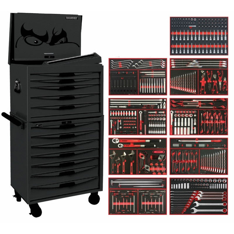 Teng Tools TCM493EVAN 493Pce Metric/AF EVA Tool Kit