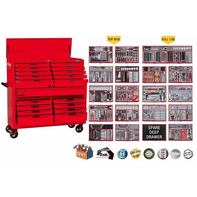 Teng Tools TCMONSTER03  Workshop Monster AF/MM EVA Foam Wide Body Tool Kit-1200Pce- FDD