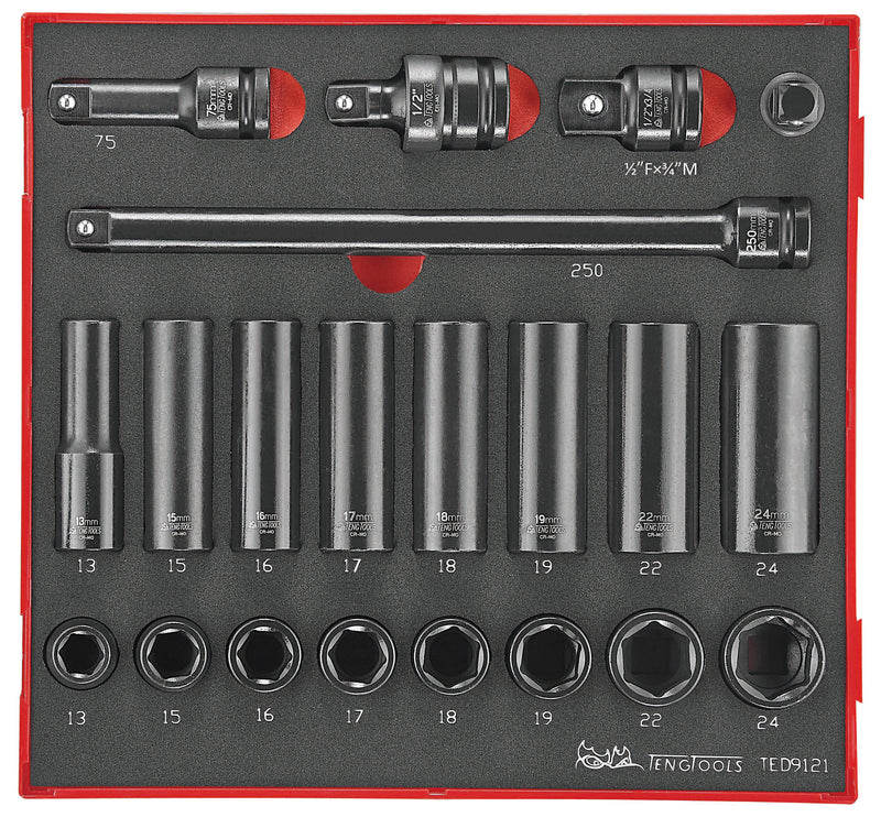 Teng Tools TED9121 21 PIECE 1/2