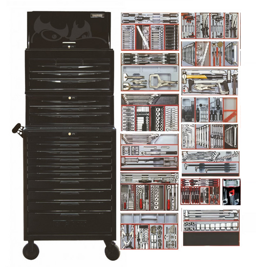 Teng Tools TCMM1001NBK 1001pce Super Mega Master Tool Kit-Black-BD