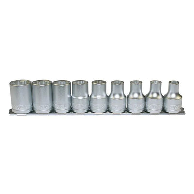Teng Tools M1210 9 Piece  Drive TX-E Sockets On A Clip Rail - BD
