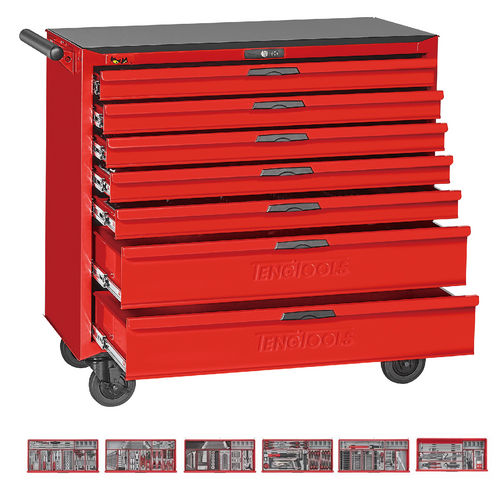 TENG TOOLS Command Centre Metric & Imperial Tool Kit In Widebody Roller Cabinet Box-622pcs - BD